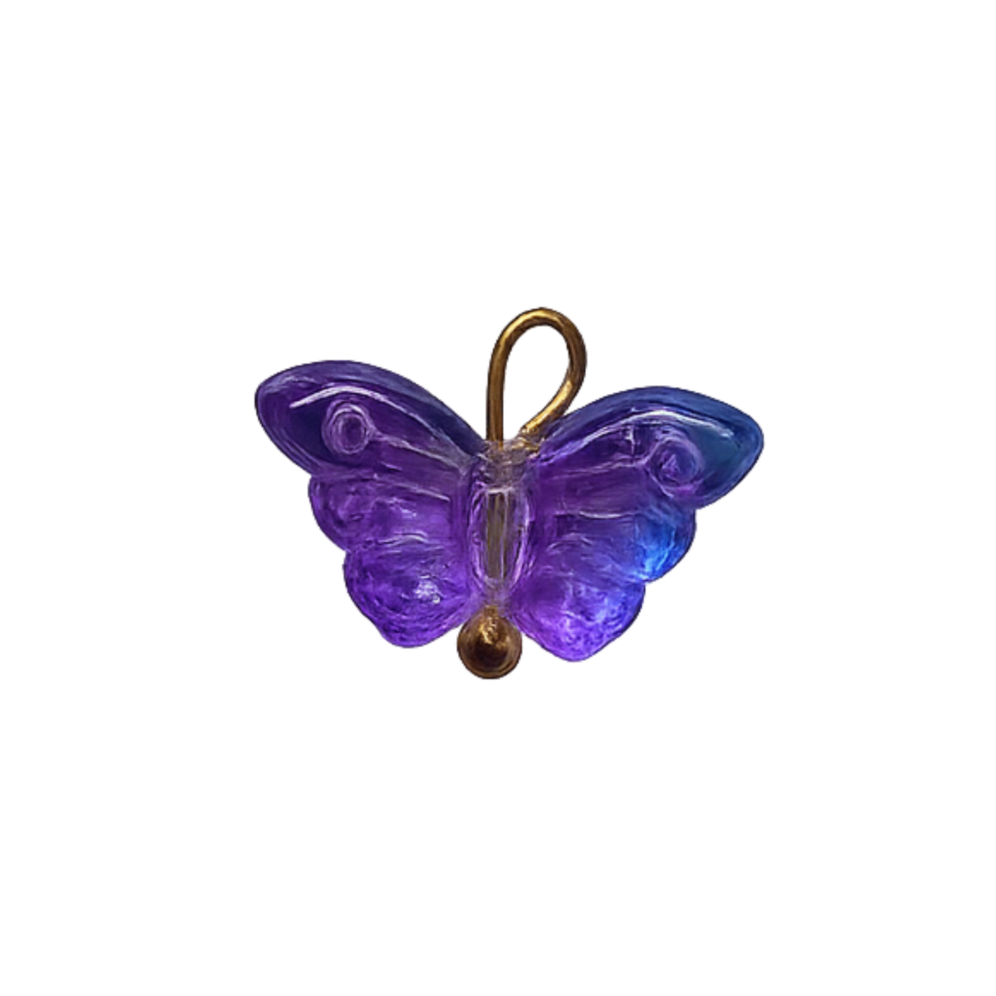 Resin Butterfly Charm | Iridescent & Colored Butterfly Charm | Gold Charm Bar