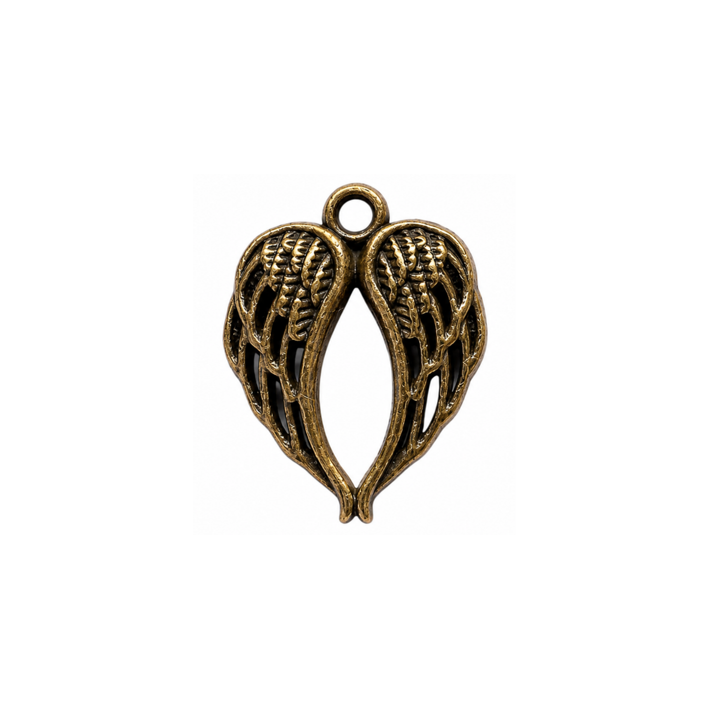 Vintage Angel Wings Charm | Antique Bronze Wing Charm | Charm Bar Pendant