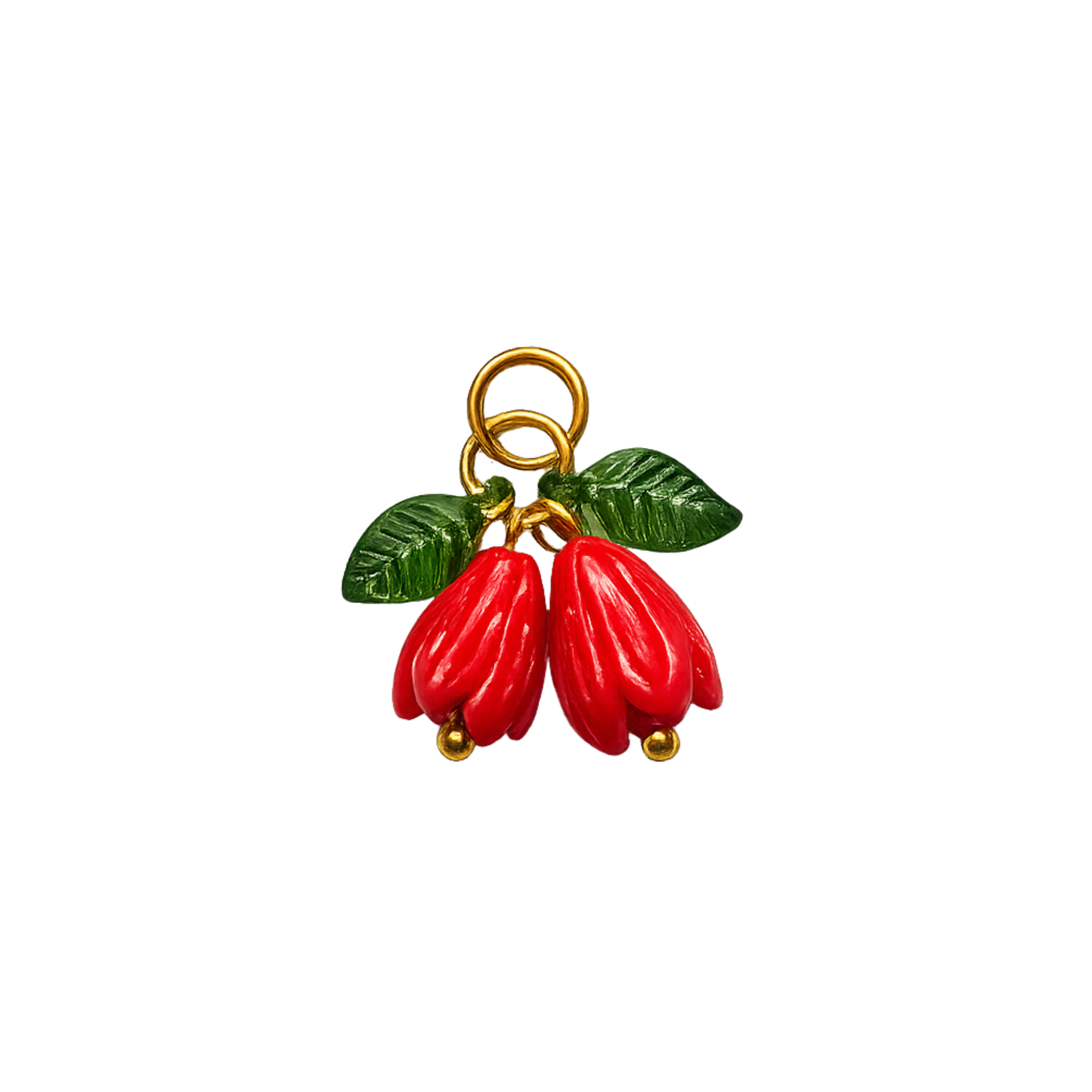 Bell Flower Charm | Enamel Floral Cluster Accent Charm