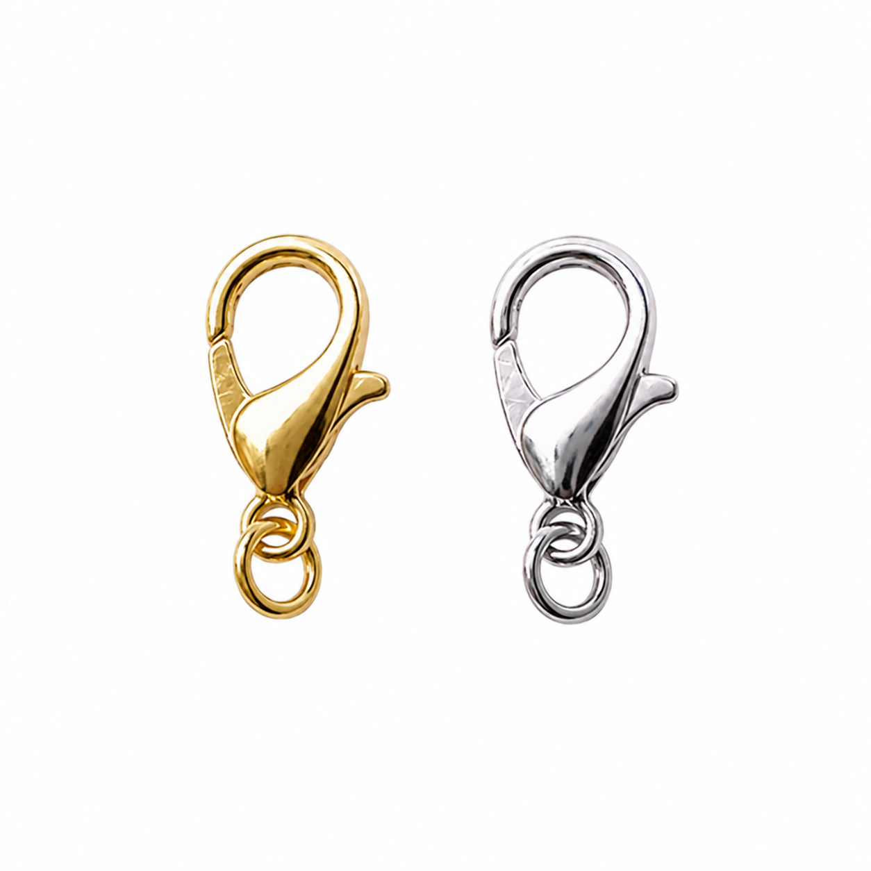 Single Charm Clasp Connector | Interchangeable Charm Attachment for Phone Tethers, Lanyards & E-Readers | Gold or Silver