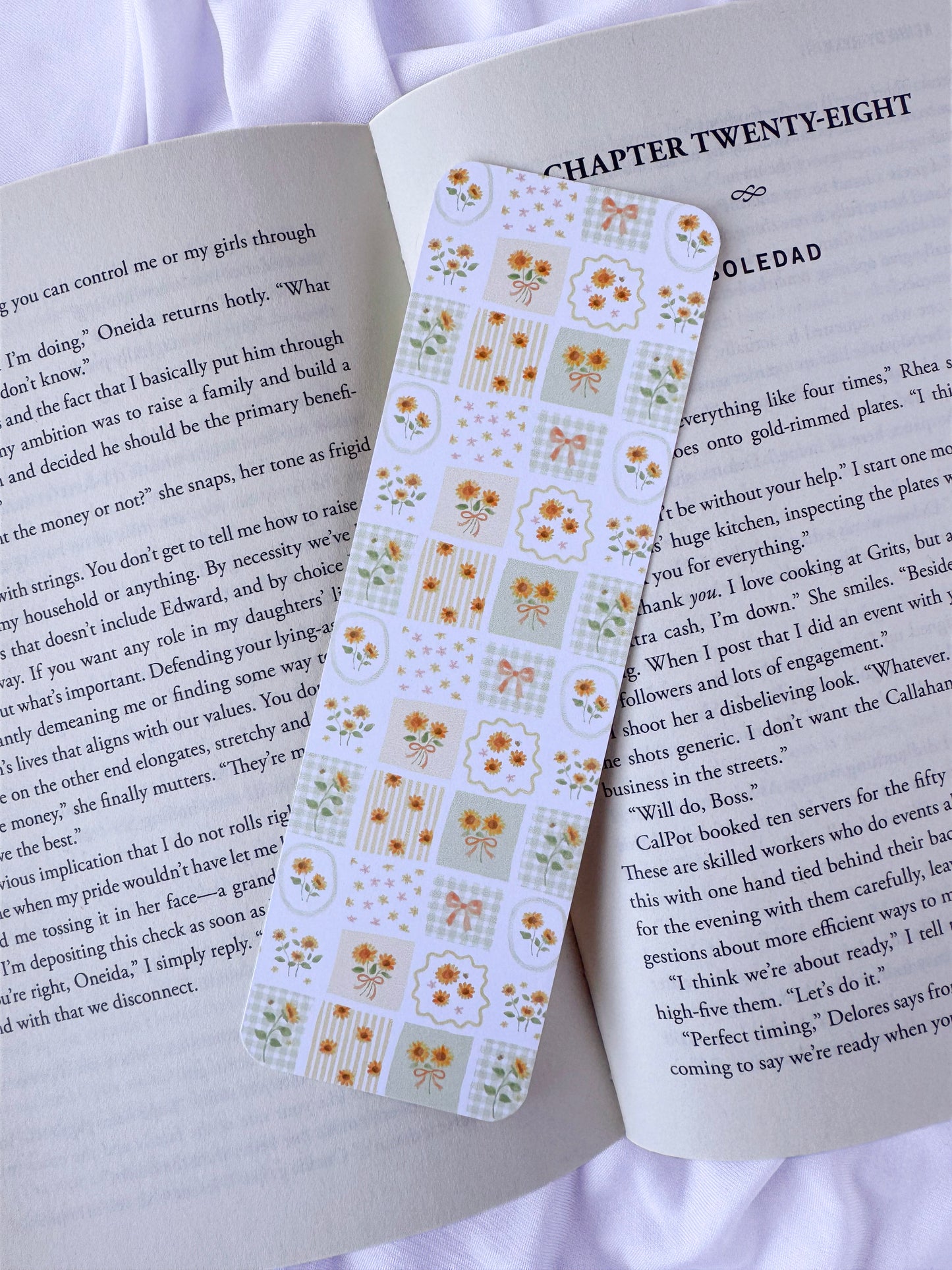 Sunflower Patchwork Bookmark