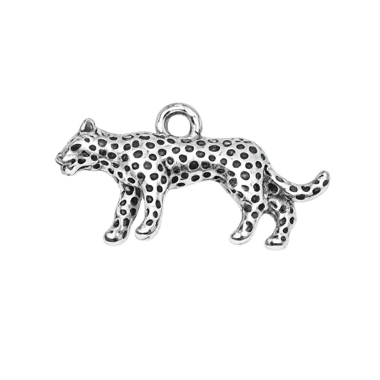 Leopard Charm | Silver Wild Cat Charm