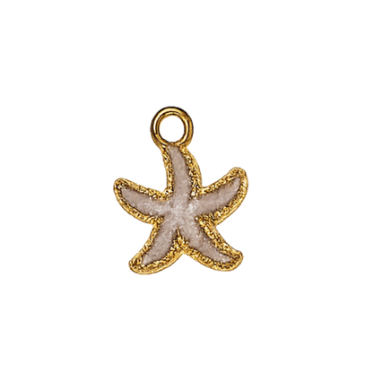 Neutral Coastal Sea Life Charms | Starfish, Scallop Shell & Spiral Shell | Charm Bar