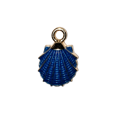 Dark Blue Coastal Sea Life Charms | Starfish, Scallop Shell & Spiral Shell | Charm Bar