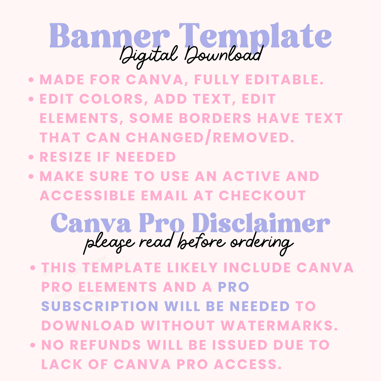 Huge Editable Banner Border Template Bundle 200+ 3x5| Digital Canva Files | Instant Download
