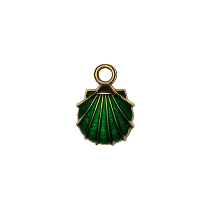 Dark Green Coastal Sea Life Charms | Starfish, Scallop Shell & Spiral Shell | Charm Bar