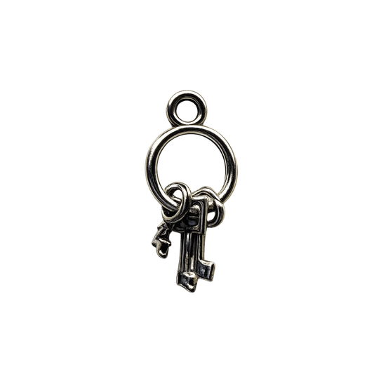 Key Ring Charms | Silver Key Bundle Charms | Vintage Key Charm Bar