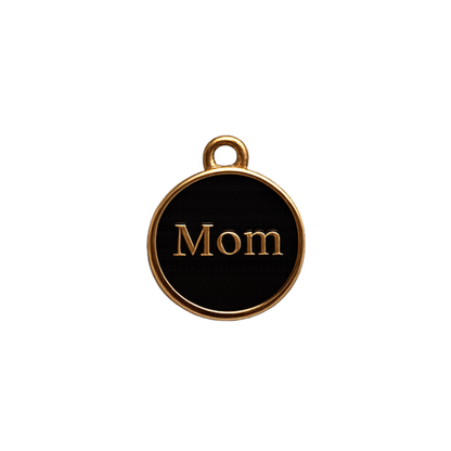 Mom Charm | Pink, White & Black Mom Charm | Family Charm Bar