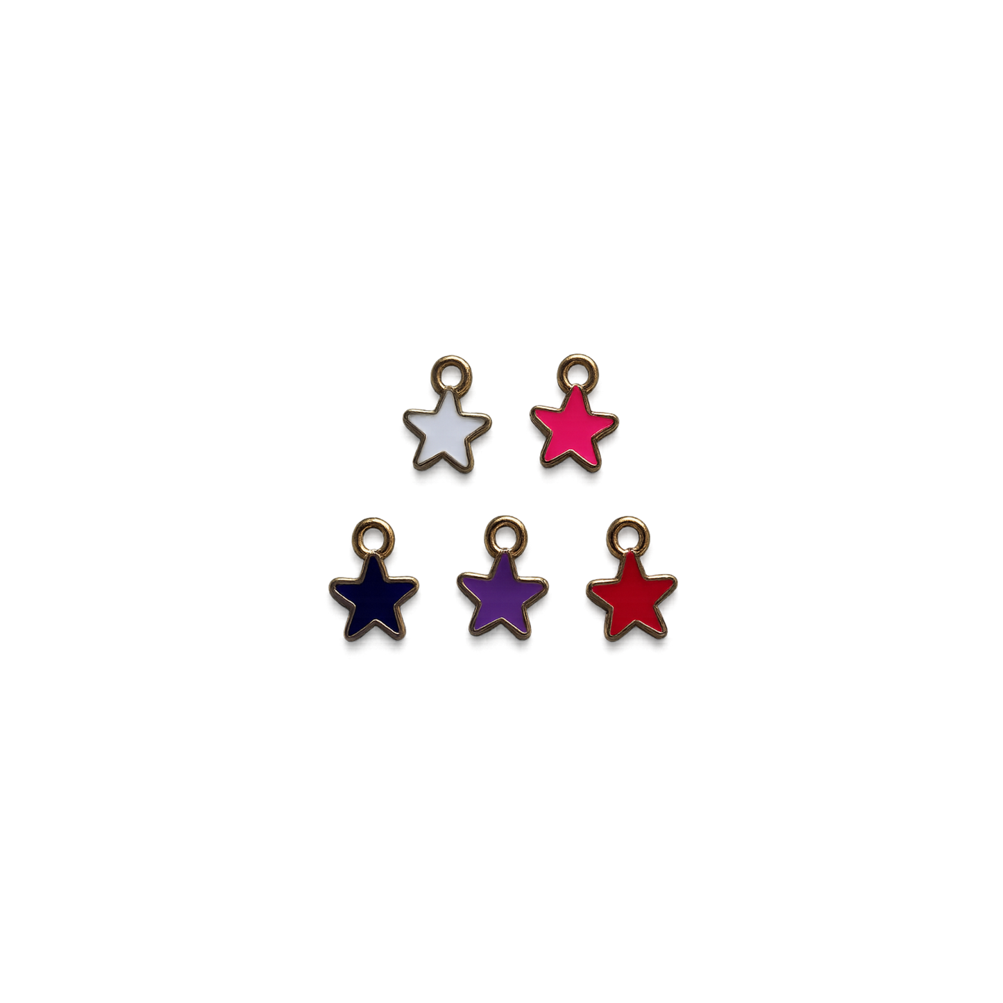 Mini Star Charm | Colorful Gold Star Charm | Celestial Charm Bar