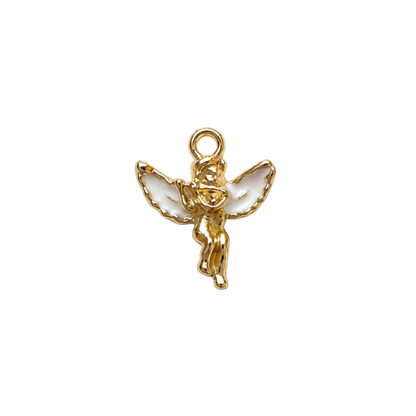 Cupid Charm | White, Blue & Pink Angel Charm | Valentine Charm Bar