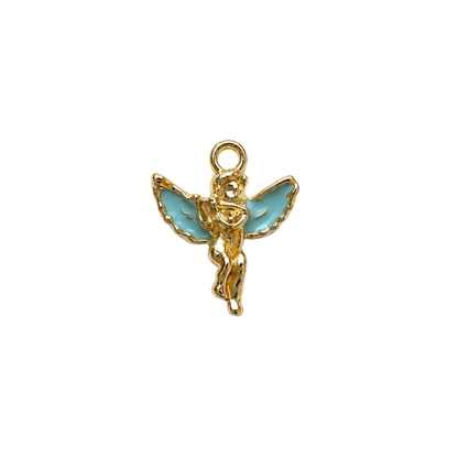 Cupid Charm | White, Blue & Pink Angel Charm | Valentine Charm Bar