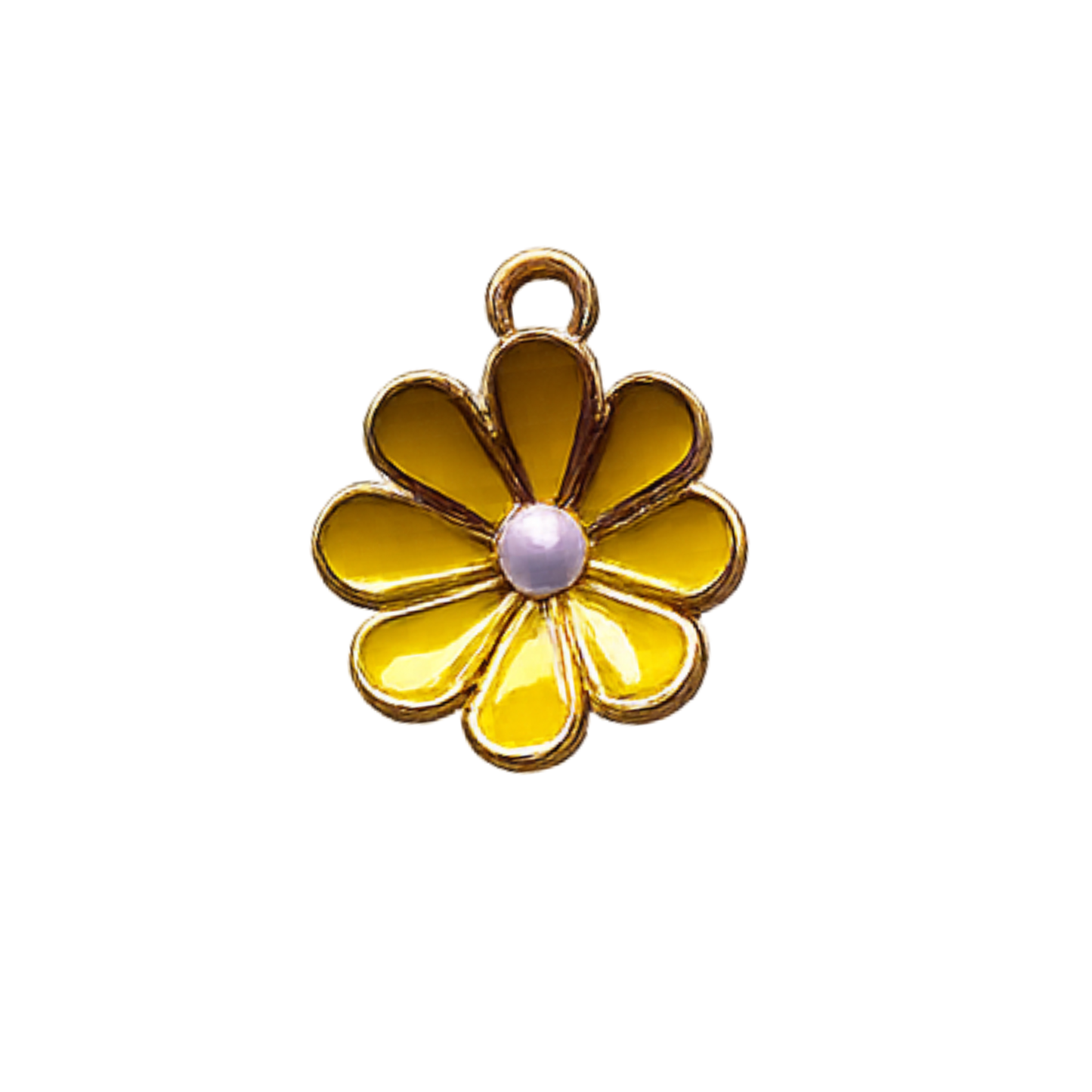 Daisy Flower Charm | Colorful Enamel Floral Charm | Retro Charm Bar