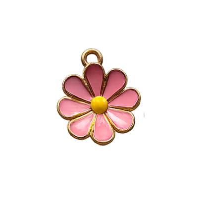 Daisy Flower Charm | Colorful Enamel Floral Charm | Retro Charm Bar