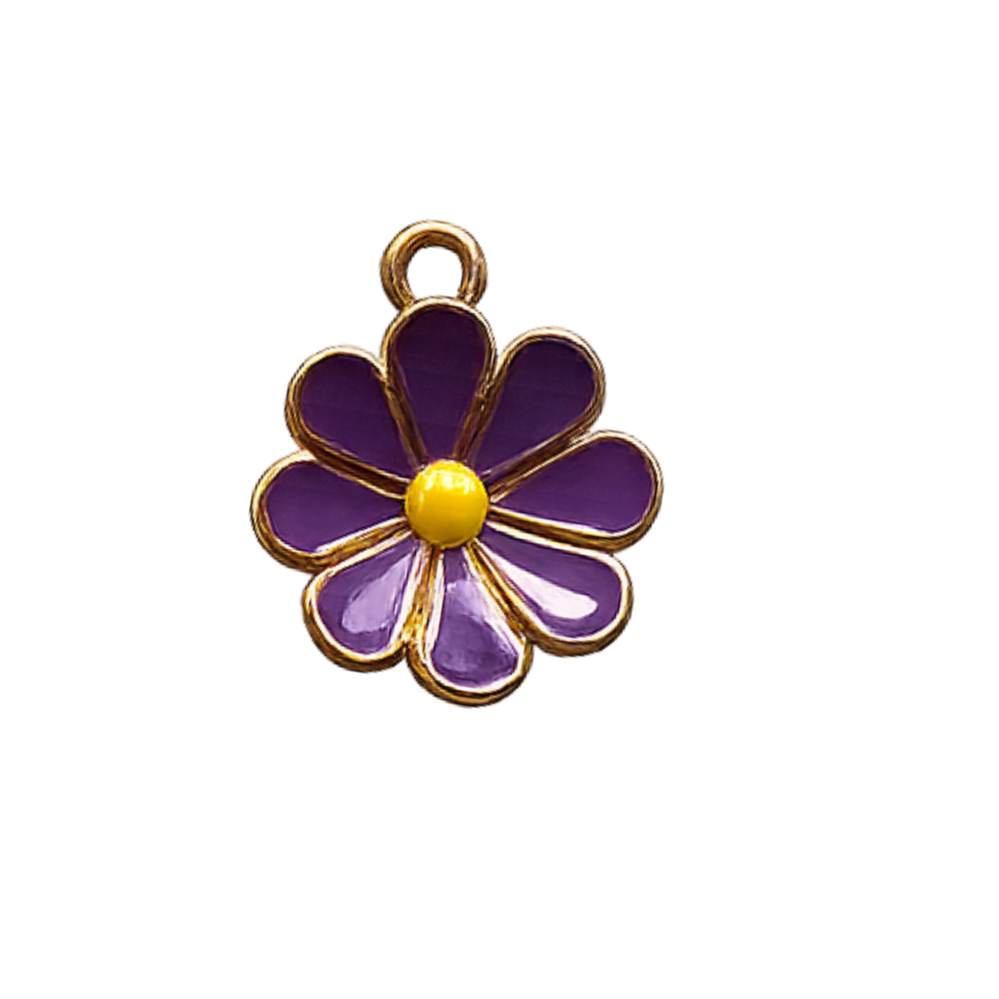 Daisy Flower Charm | Colorful Enamel Floral Charm | Retro Charm Bar