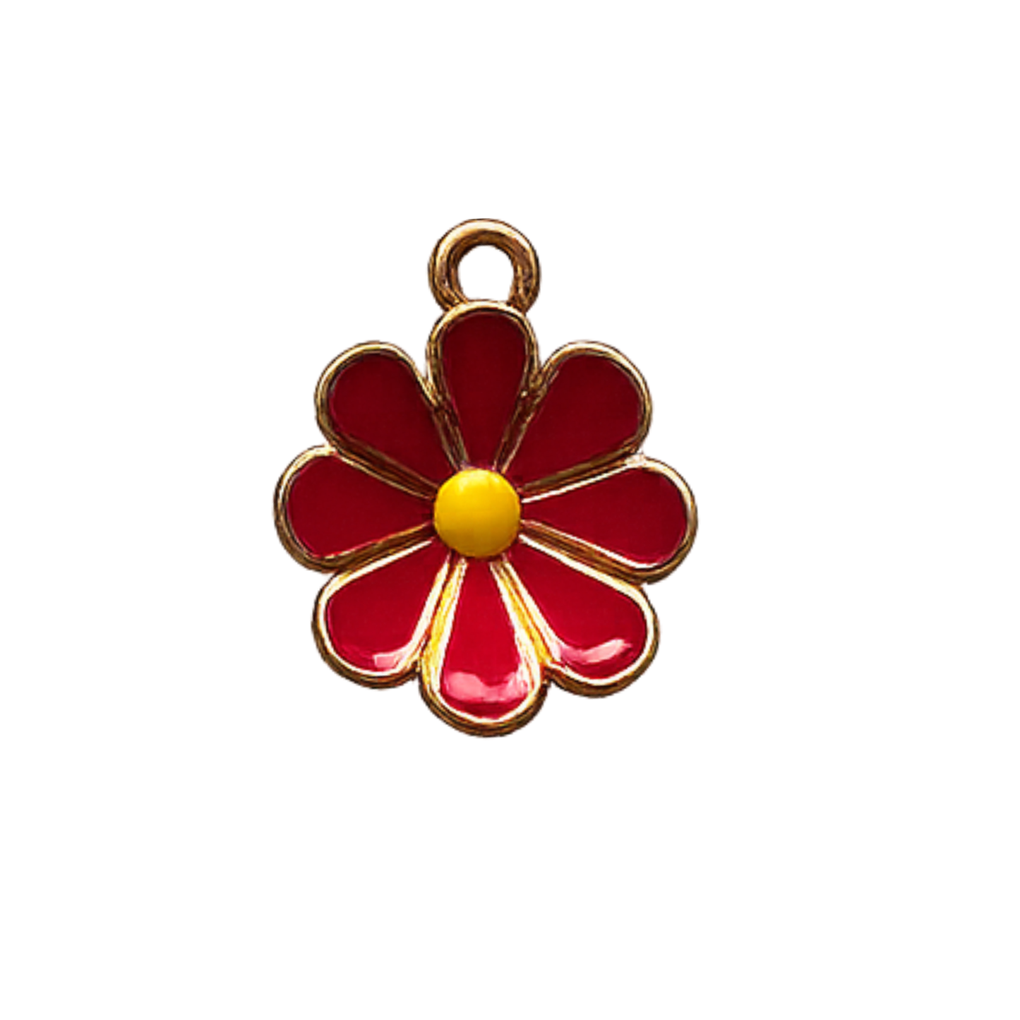 Daisy Flower Charm | Colorful Enamel Floral Charm | Retro Charm Bar