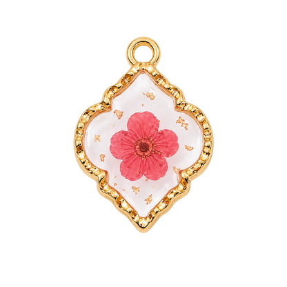 Pressed Flower Resin Charm | Multiple Flower Color Options