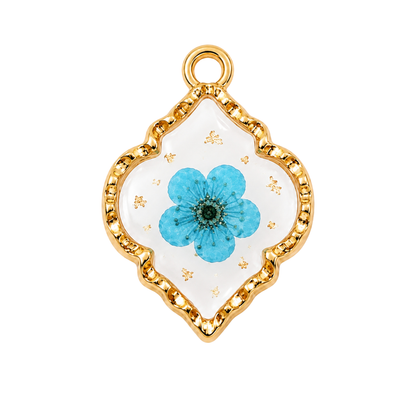 Pressed Flower Resin Charm | Multiple Flower Color Options