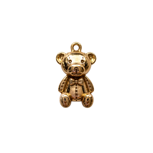 Gold Teddy Bear Charm | Classic Teddy Bear Accent Charm