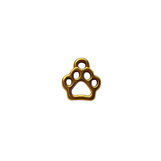 Mini Gold Paw Print Charm | Open Paw Accent Charm
