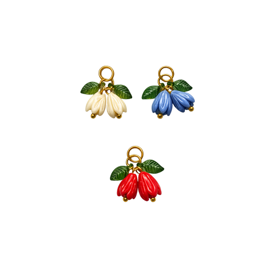 Bell Flower Charm | Enamel Floral Cluster Accent Charm