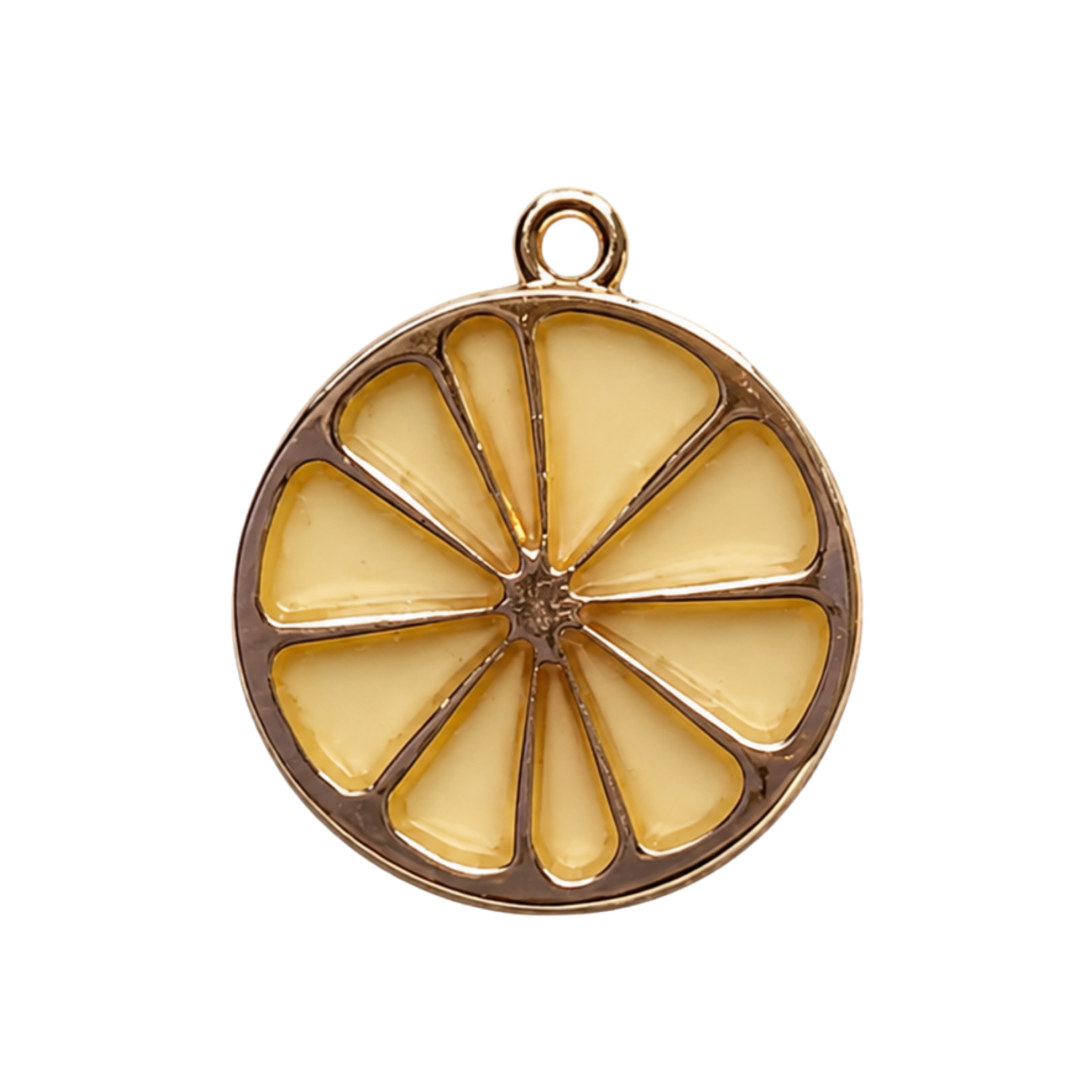 Citrus Slice Charm | Orange & Lemon Enamel Charm