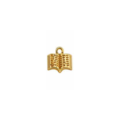 Open Book Charm | Mini Reading Book Charm | Gold or Antique Bronze