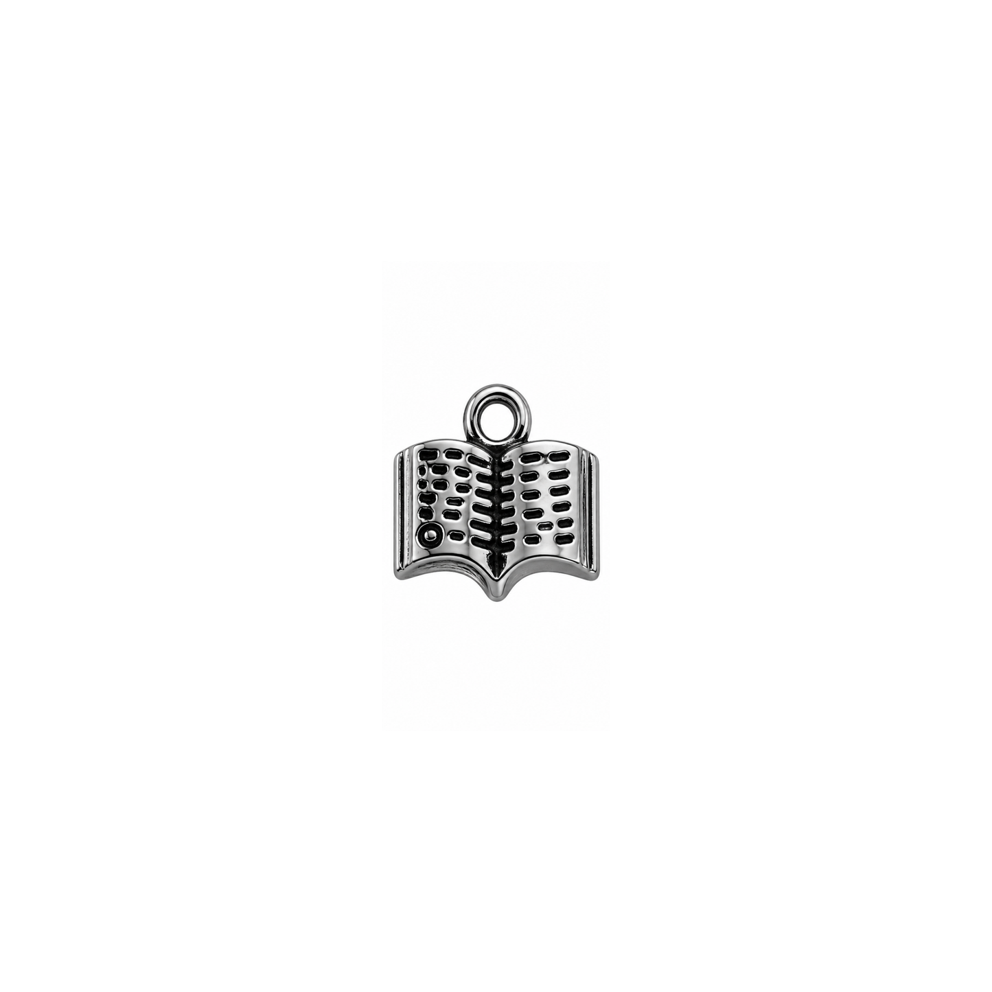 Silver Open Book Charm | Mini Reading Book Charm