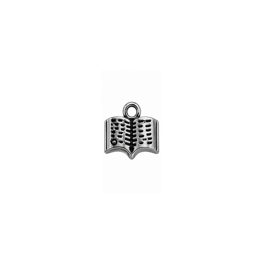 Silver Open Book Charm | Mini Reading Book Charm