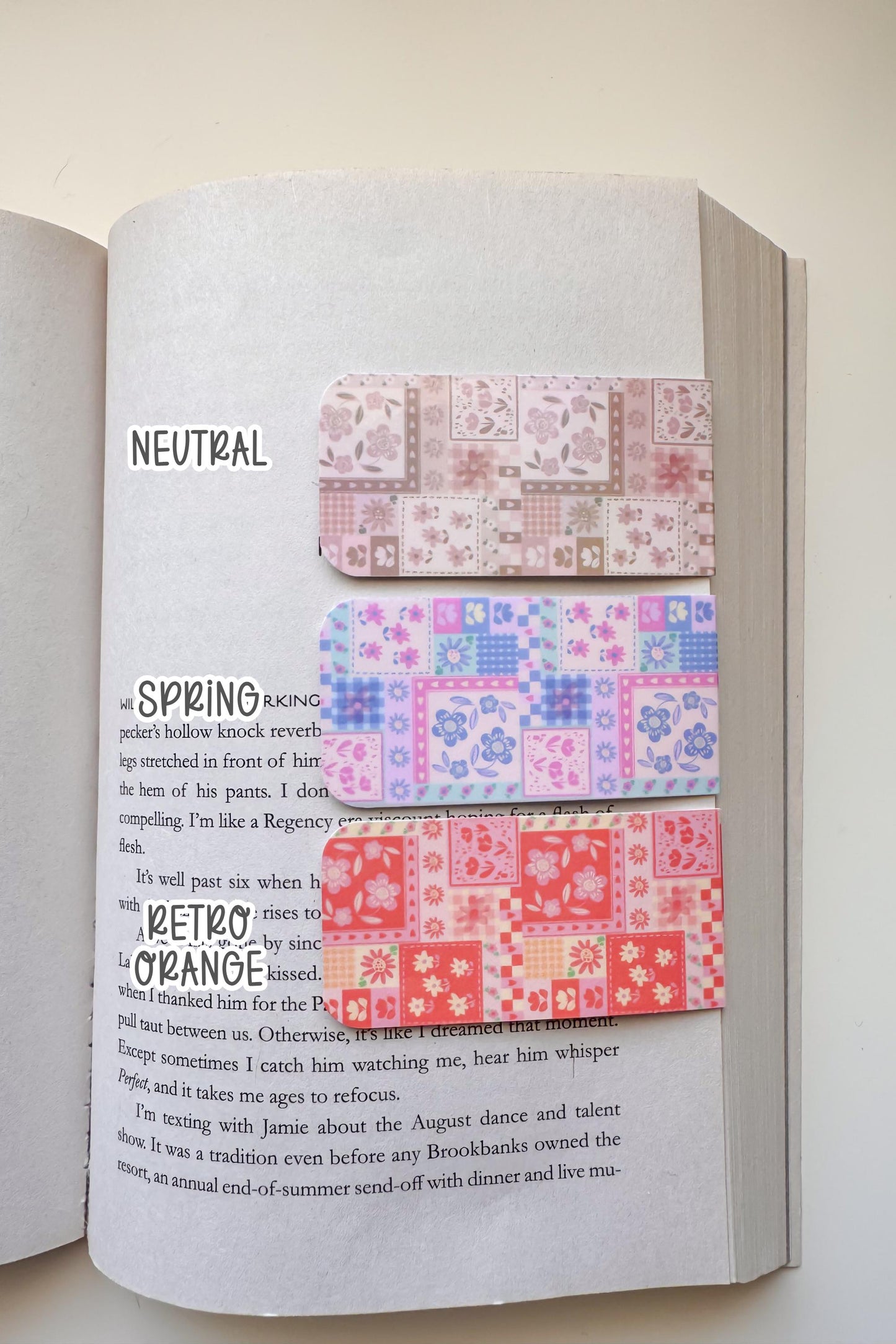 Patchwork Magnetic Bookmarks