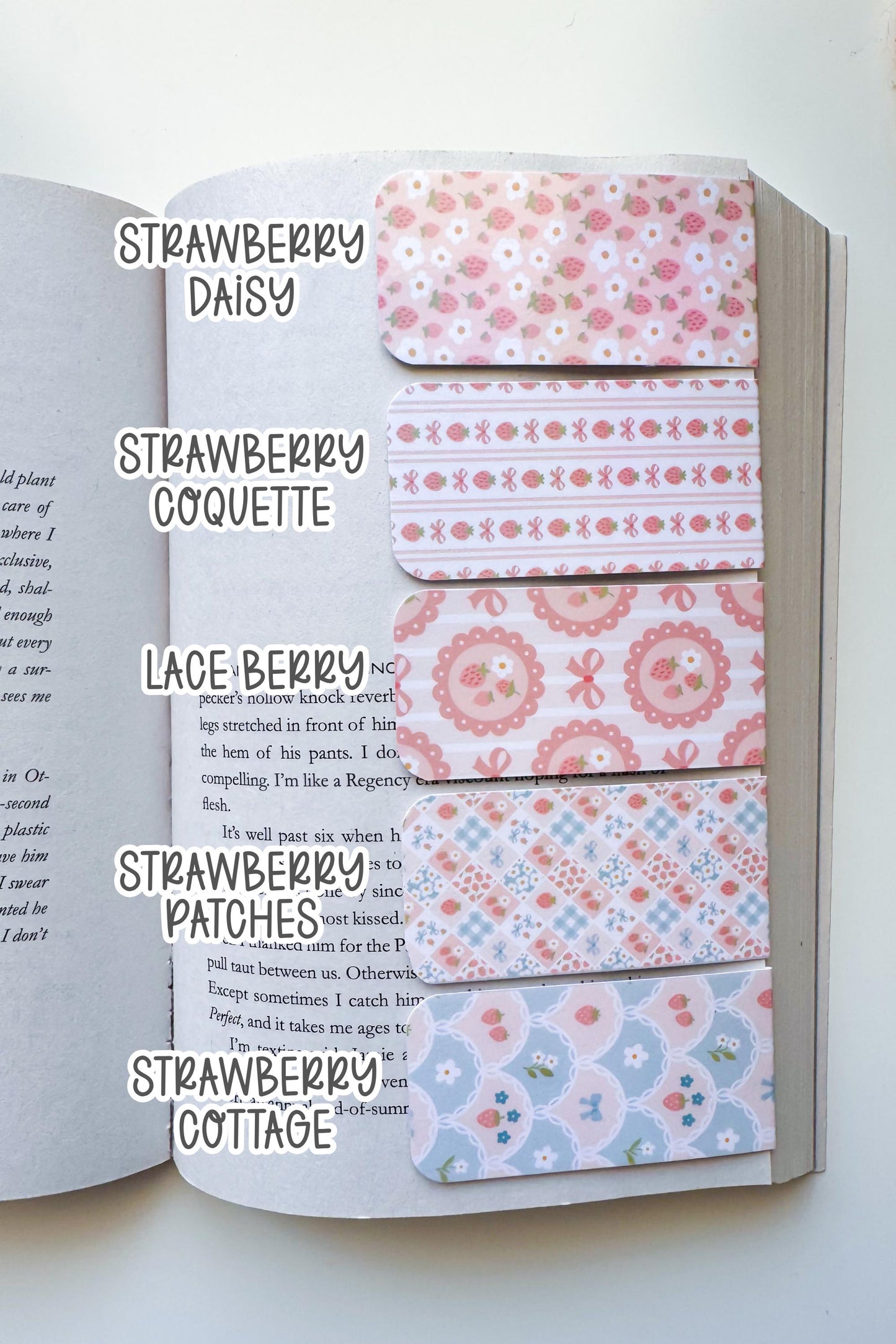 Strawberry Magnetic Bookmarks