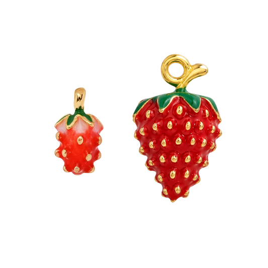 Strawberry Charm | Red Enamel Fruit Charm