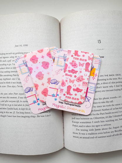 Retro Cowboy Romance Magnetic Bookmarks