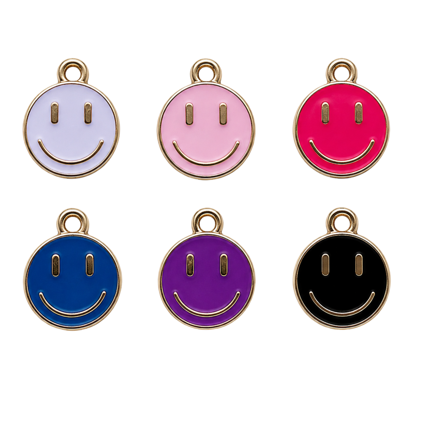 Smiley Face Charm | Colorful Enamel Charm
