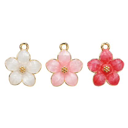 Pearlescent Flower Charm | Multiple Color Options