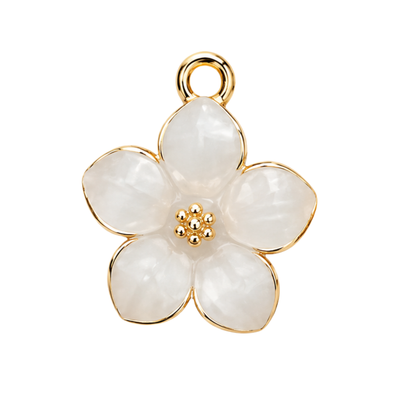 Pearlescent Flower Charm | Multiple Color Options