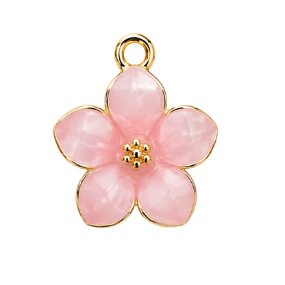 Pearlescent Flower Charm | Multiple Color Options