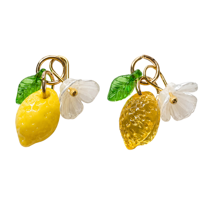 Lemon & Blossom Charm | Resin Fruit Charm