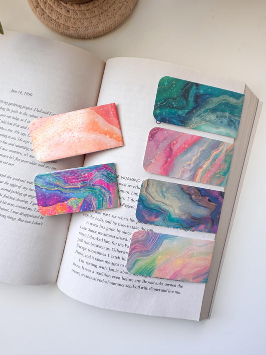 Marble Magnetic Bookmarks
