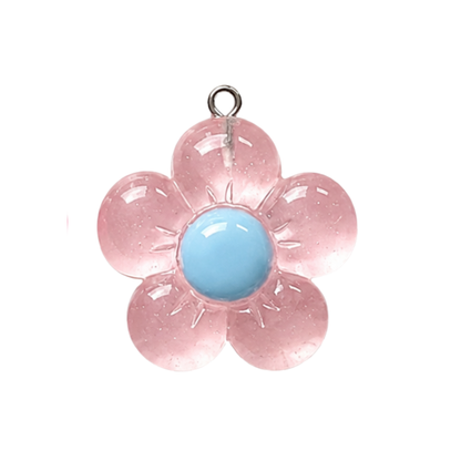 Large Glitter Daisy Flower Charm | Multiple Color Options