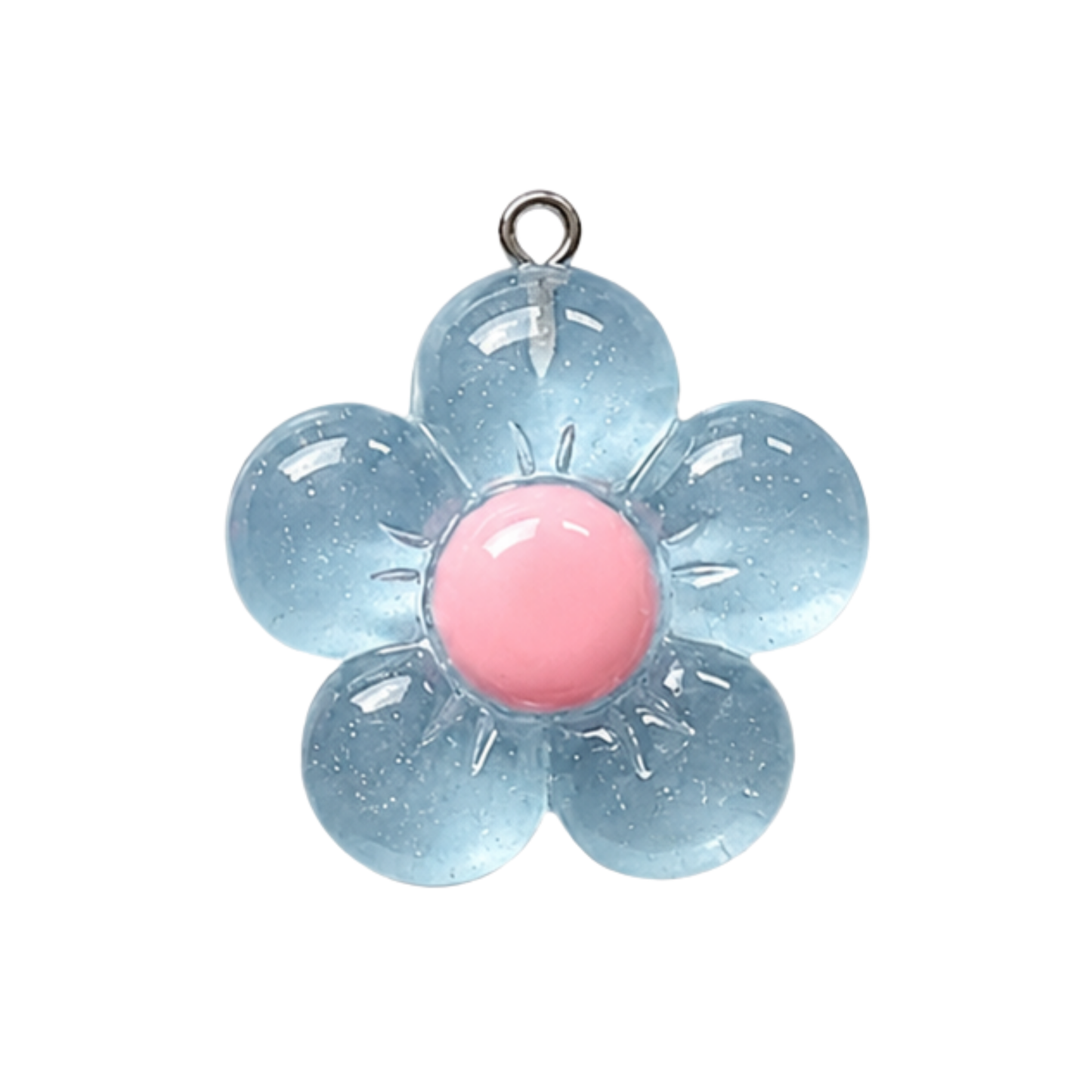 Large Glitter Daisy Flower Charm | Multiple Color Options
