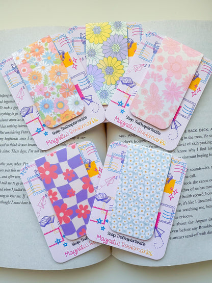 Floral Magnetic Bookmarks