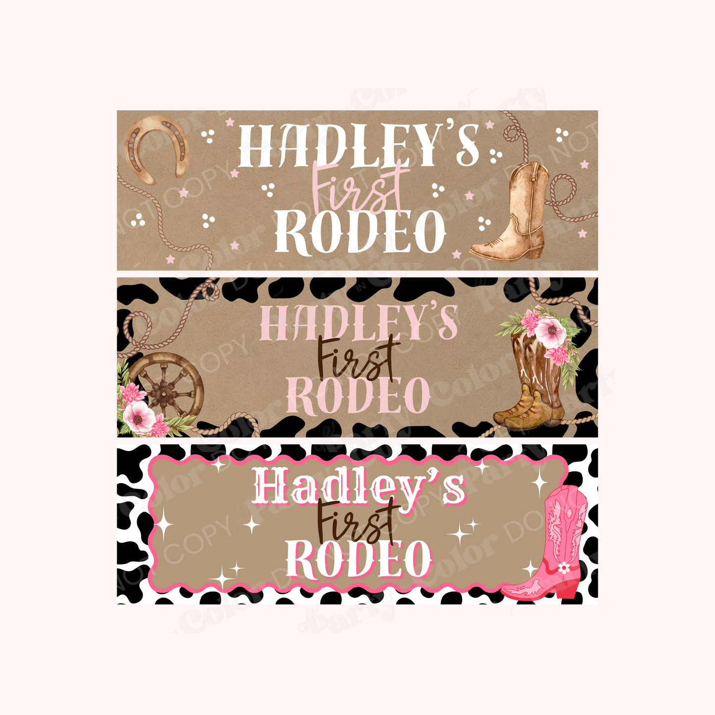 First Rodeo Banner Template | Western Party Decor (Digital Download)