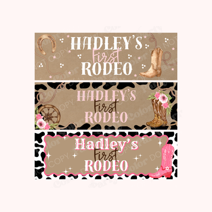 First Rodeo Banner Template | Western Party Decor (Digital Download)