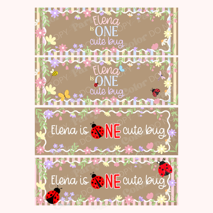 One Cute Bug First Birthday Banner Template | Editable Canva Party Decor (Digital Download)