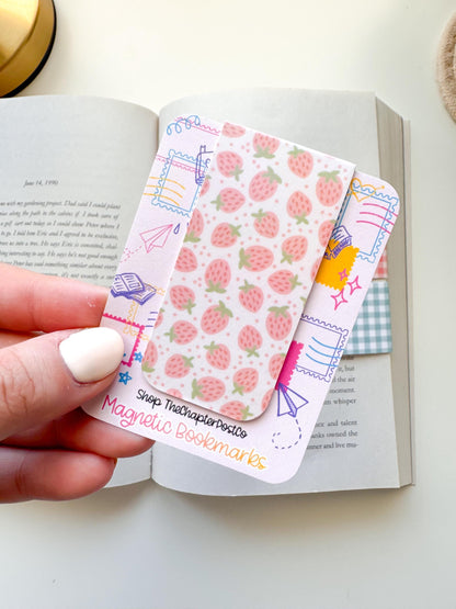 Strawberry Magnetic Bookmarks