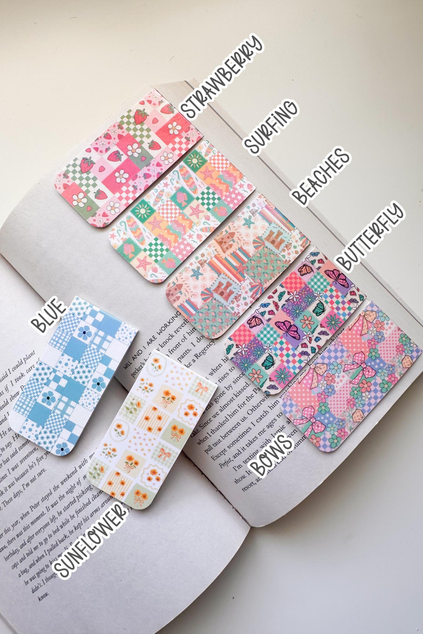 Patchwork Magnetic Bookmarks