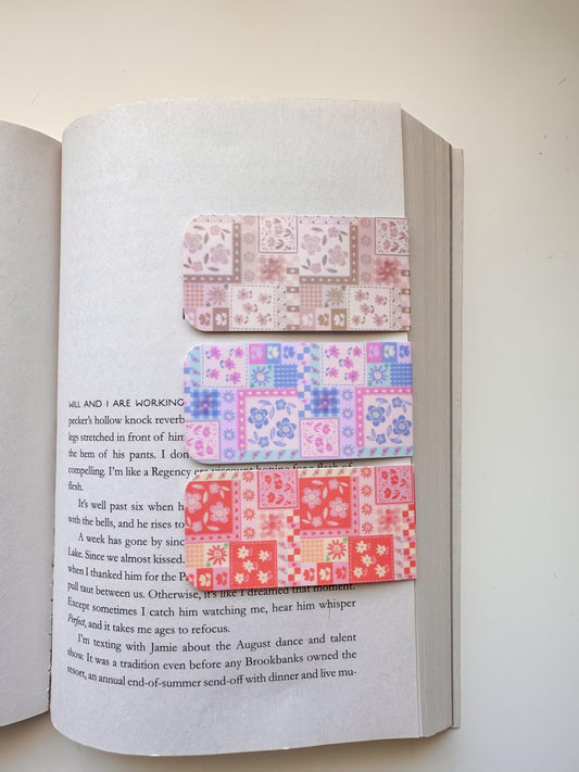 Patchwork Magnetic Bookmarks
