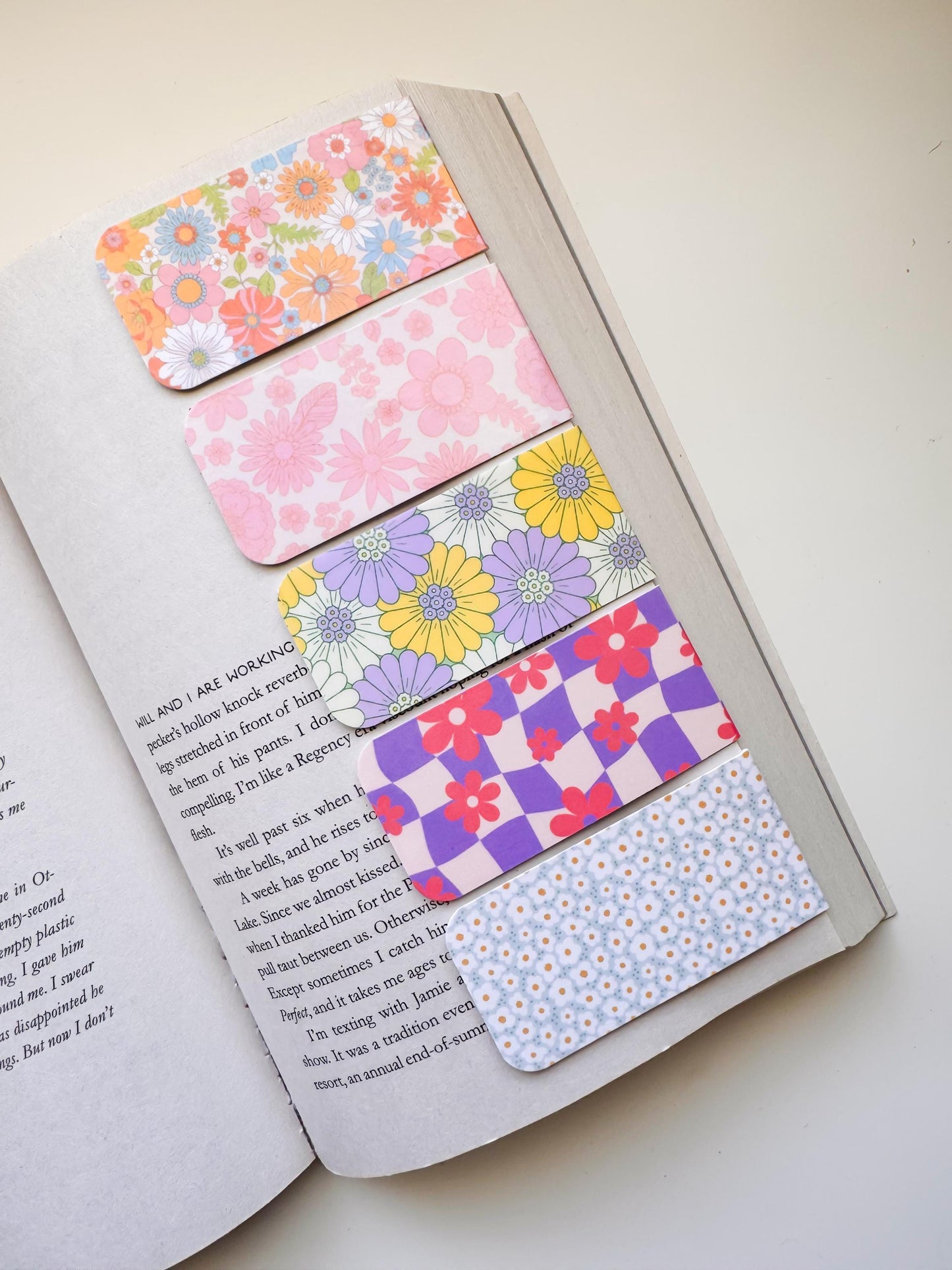 Floral Magnetic Bookmarks