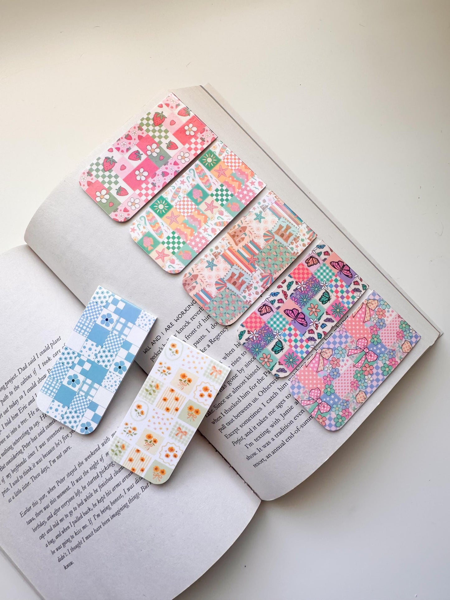 Patchwork Magnetic Bookmarks