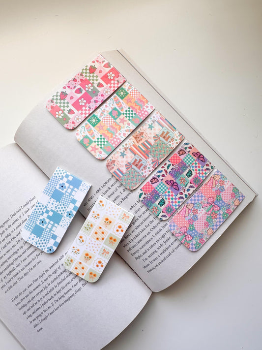 Patchwork Magnetic Bookmarks